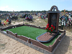 Укладка гранитной крошки